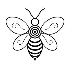 bee formed with spiral patterns