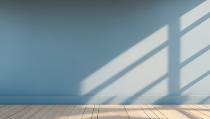 background with blurred shadow on blue wall. Beautiful background for presentation