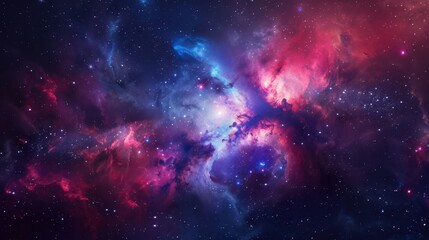 Fototapeta premium beautiful colored space nebula in starry night sky