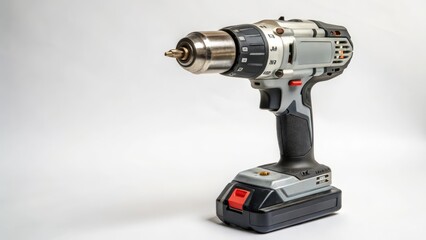 Cordless Drill on White Background