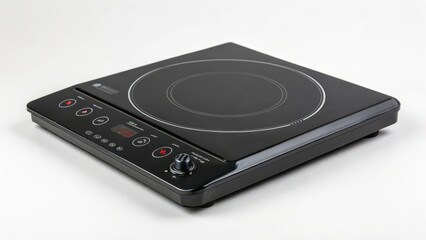 Fototapeta premium Single Induction Cooker on White Background