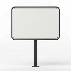 Fototapeta premium Blank sign on a pole, perfect for customizable messaging or advertisements.