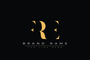FRE abstract letter logo design. This logo is designed by three abstract letters.
