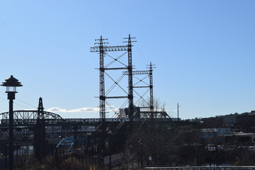 Electric Pole Arch of the Railway