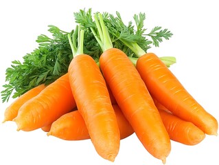 Fresh carrots bunch studio shot