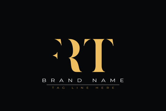 FRT abstract letter logo design. This logo is designed by three abstract letters.