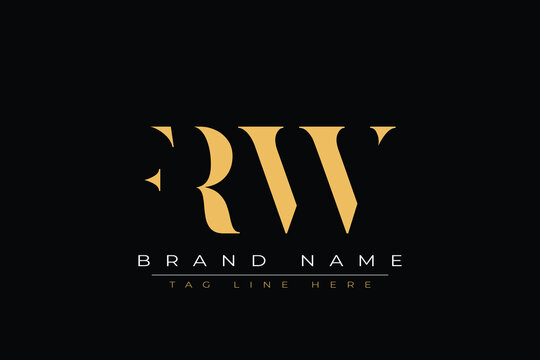 FRW abstract letter logo design. This logo is designed by three abstract letters.