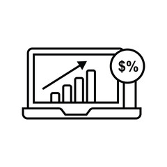 Growing graph icon