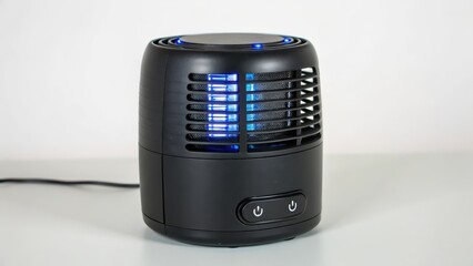 Fototapeta premium Black Electronic Device on White Background