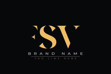 FSV abstract letter logo design. This logo is designed by three abstract letters.
