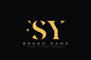 FSY abstract letter logo design. This logo is designed by three abstract letters.