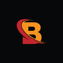 letters b text logo design vector