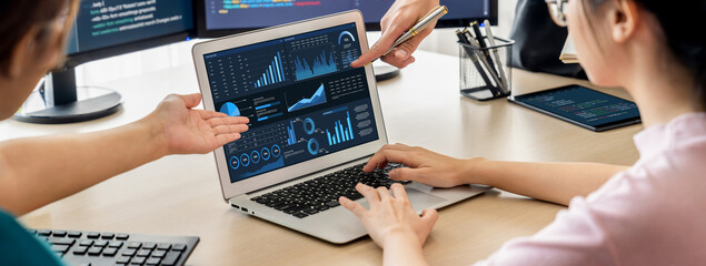 Business data dashboard provide business intelligence analytic for marketing strategy planning...