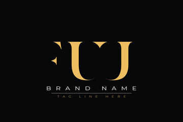 FUU abstract letter logo design. This logo is designed by three abstract letters.