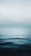 Obraz premium Minimalistic abstract illustration of the sea with gentle waves and soft gradients, evoking a calm and peaceful atmosphere.