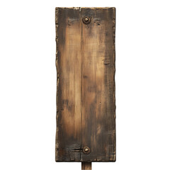 Fototapeta premium Rustic weathered wooden signboard with metal fasteners.