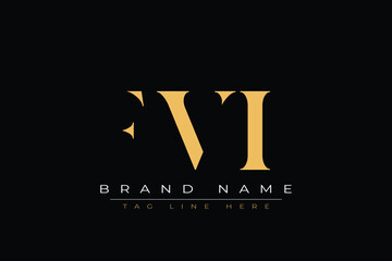 FVI abstract letter logo design. This logo is designed by three abstract letters.