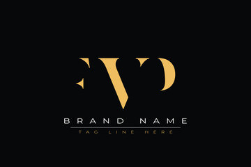 FVP abstract letter logo design. This logo is designed by three abstract letters.