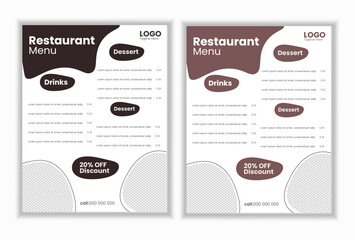Food menu flyer template