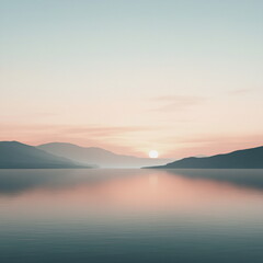 Fototapeta premium A vibrant abstract mountain landscape with swirling colors and soft mist, blending realism with fantasy. Ideal for creating tranquil, dreamy visuals in nature or artistic projects.