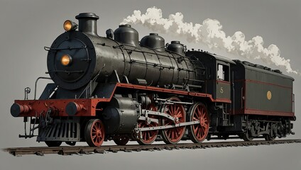 Fototapeta premium retro steam locomotive 