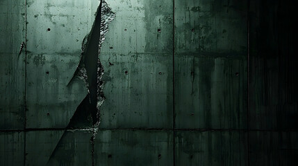 Cracked concrete wall, dark background, urban decay, texture, design