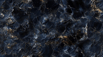 Obraz premium Titanium Black granite texture with bold black and golden veins