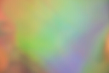 Abstract pastel colors gradient background. Blurred diffuse glare, iridescent background with shimmering reflections, holographic glow, prismatic light effects, and metallic sheen