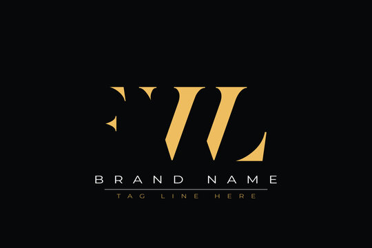 FWL abstract letter logo design. This logo is designed by three abstract letters.