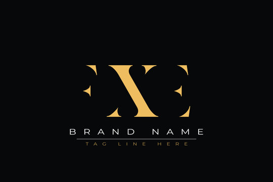 FXE abstract letter logo design. This logo is designed by three abstract letters.