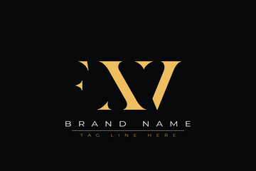FXV abstract letter logo design. This logo is designed by three abstract letters.