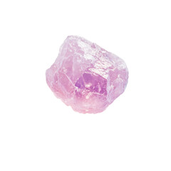 Pink Quartz Crystal Isolated on Transparent Background