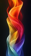 Obraz premium Colorful Waves of Light Flowing in Vibrant Patterns and Textures