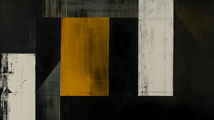 Abstract geometric painting; dark, textured background; studio shot; modern art; website design