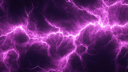 Fototapeta premium A vibrant display of purple lightning bolts illuminating a dark background, creating a dramatic and electrifying atmosphere.