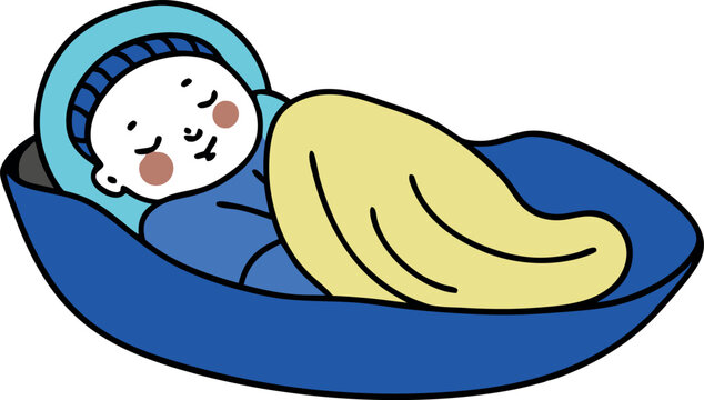 Adorable Newborn Baby Vector Illustration