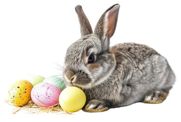 PNG Easter grey bunny animal mammal rodent.