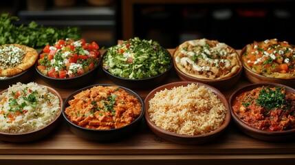 Obraz premium Mediterranean cuisine buffet restaurant food display