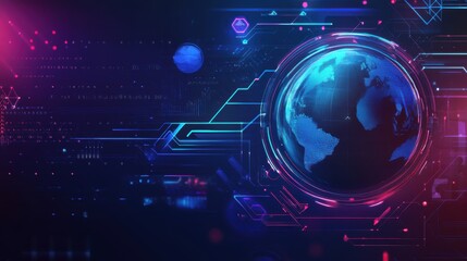 High tech background template design.