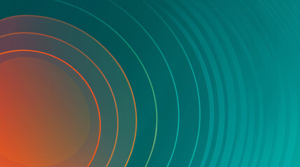 Obraz premium A colorful abstract gradient layout featuring concentric circular fades in rich gradients of teal, orange, and violet.