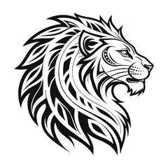Adobe Illustrator Artwork A detailed lion head vector graphic, perfect for logos, tattoos, and branding. It is ideal for wildlife and sports designs. Available in EPS