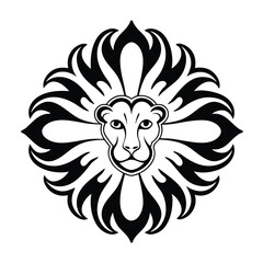 Adobe Illustrator Artwork A detailed lion head vector graphic, perfect for logos, tattoos, and branding. It is ideal for wildlife and sports designs. Available in EPS