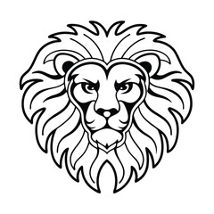 Adobe Illustrator Artwork A detailed lion head vector graphic, perfect for logos, tattoos, and branding. It is ideal for wildlife and sports designs. Available in EPS