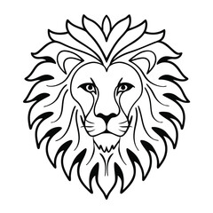Adobe Illustrator Artwork A detailed lion head vector graphic, perfect for logos, tattoos, and branding. It is ideal for wildlife and sports designs. Available in EPS