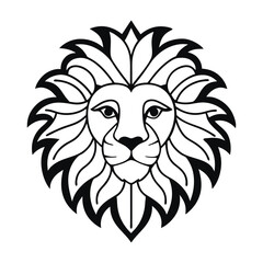 Adobe Illustrator Artwork A detailed lion head vector graphic, perfect for logos, tattoos, and branding. It is ideal for wildlife and sports designs. Available in EPS