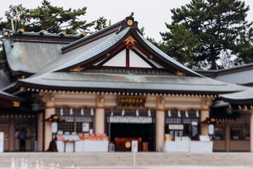 Fototapeta premium Hiroshima Castle, Hiroshima city, Carp Castle, Japan, autumn fall landscape vibrant view and momiji foliage, building, Hiroshima prefecture, travel to Japan