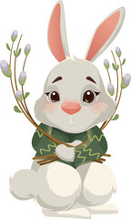 
vector illustration, animal, rabbit, cute book picture