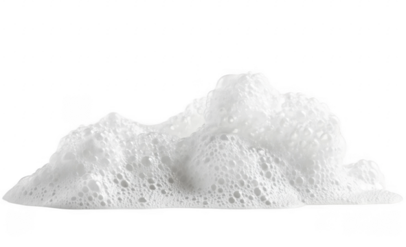 Soap foam, colorful bubbles isolated on white, clipping path  
