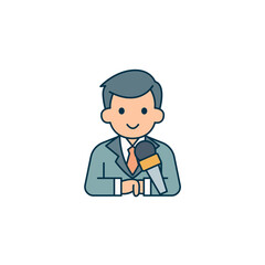 Interview icon symbol vector illustration isolated on white background