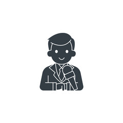 Interview icon symbol vector illustration isolated on white background